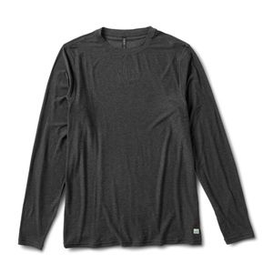 Vuori Long-Sleeve Strato Tech Tee Charcoal Heather Large